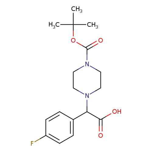 2-(4-[(tert-Butyl)oxycarbonyl]piperazinyl)-2-(4-fluorophenyl)acetic acid