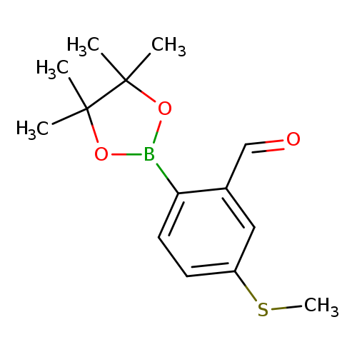 5-(methylsulfanyl)-2-(4,4,5,5-tetramethyl-1,3,2-dioxaborolan-2-yl)benzaldehyde