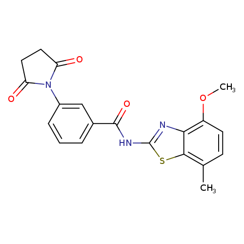 3-(2,5-dioxopyrrolidin-1-yl)-N-(4-methoxy-7-methyl-1,3-benzothiazol-2-yl)benzamide