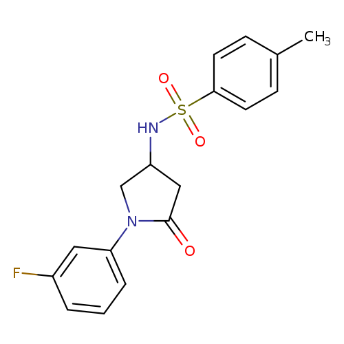 N-[1-(3-fluorophenyl)-5-oxopyrrolidin-3-yl]-4-methylbenzene-1-sulfonamide