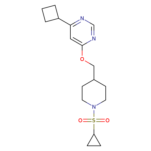 4-cyclobutyl-6-{[1-(cyclopropanesulfonyl)piperidin-4-yl]methoxy}pyrimidine