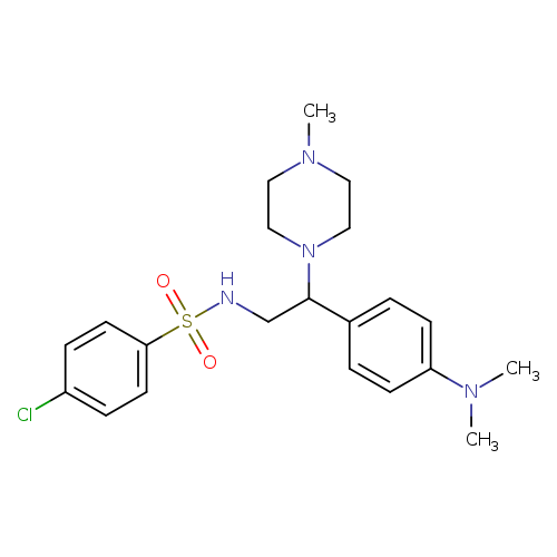 4-chloro-N-{2-[4-(dimethylamino)phenyl]-2-(4-methylpiperazin-1-yl)ethyl}benzene-1-sulfonamide