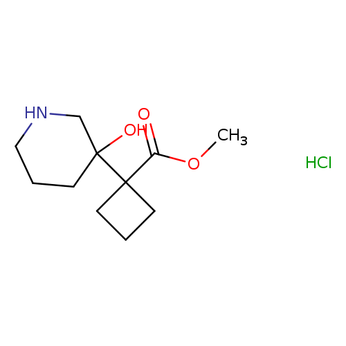 methyl 1-(3-hydroxypiperidin-3-yl)cyclobutane-1-carboxylate hydrochloride