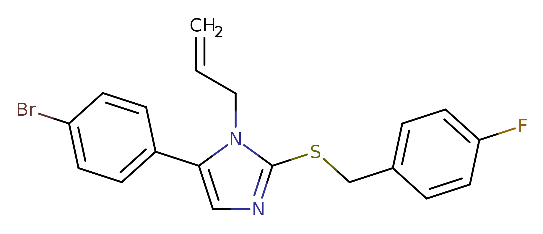 5-(4-bromophenyl)-2-{[(4-fluorophenyl)methyl]sulfanyl}-1-(prop-2-en-1-yl)-1H-imidazole
