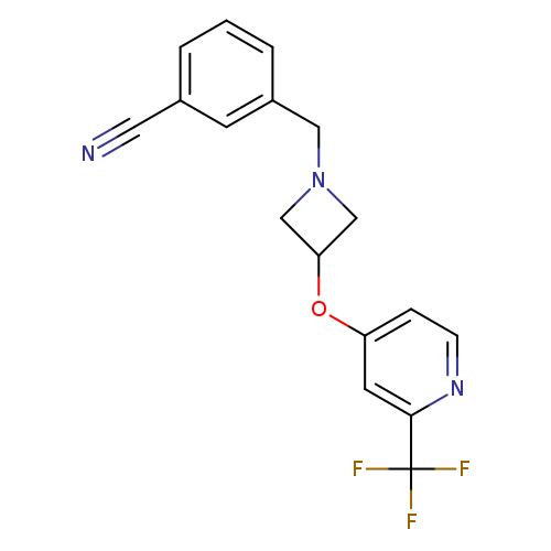 3-[(3-{[2-(trifluoromethyl)pyridin-4-yl]oxy}azetidin-1-yl)methyl]benzonitrile