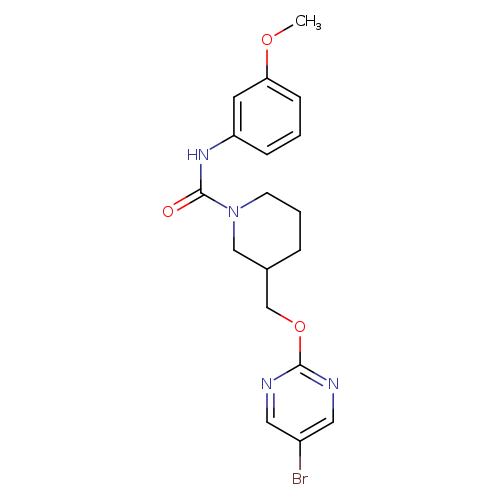 3-{[(5-bromopyrimidin-2-yl)oxy]methyl}-N-(3-methoxyphenyl)piperidine-1-carboxamide