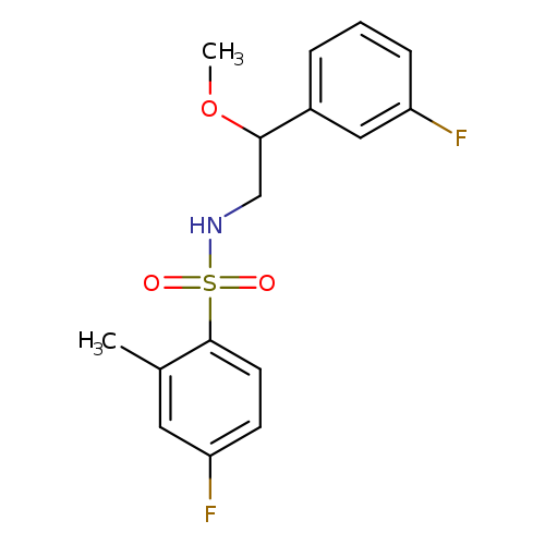 4-fluoro-N-[2-(3-fluorophenyl)-2-methoxyethyl]-2-methylbenzene-1-sulfonamide