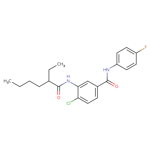 4-chloro-3-[(2-ethylhexanoyl)amino]-N-(4-fluorophenyl)benzamide
