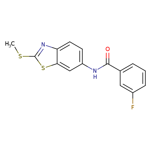 3-fluoro-N-[2-(methylsulfanyl)-1,3-benzothiazol-6-yl]benzamide