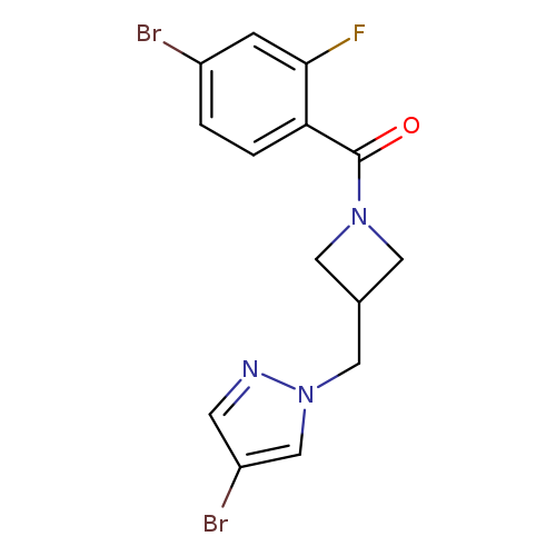 4-bromo-1-{[1-(4-bromo-2-fluorobenzoyl)azetidin-3-yl]methyl}-1H-pyrazole