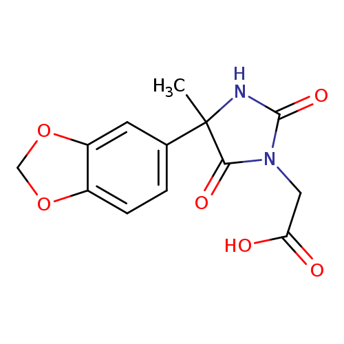 2-[4-(1,3-dioxaindan-5-yl)-4-methyl-2,5-dioxoimidazolidin-1-yl]acetic acid