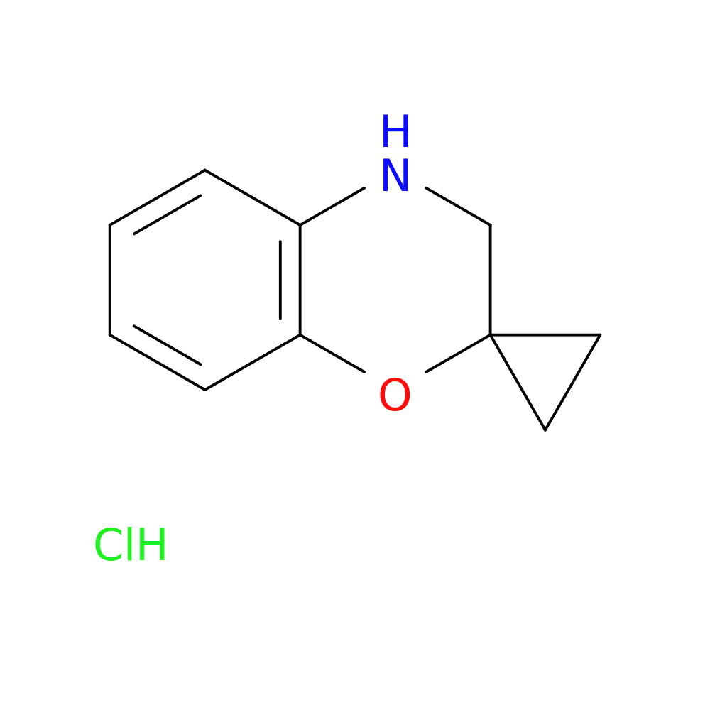 3,4-dihydrospiro[1,4-benzoxazine-2,1'-cyclopropane] hydrochloride
