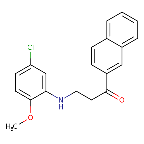 3-((5-Chloro-2-methoxyphenyl)amino)-1-(naphthalen-2-yl)propan-1-one