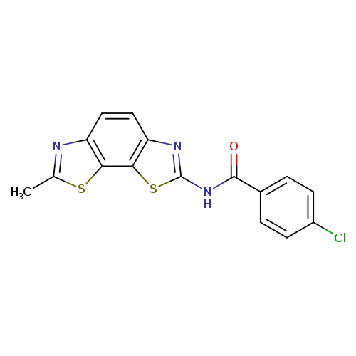 4-chloro-N-{11-methyl-3,12-dithia-5,10-diazatricyclo[7.3.0.0^{2,6}]dodeca-1(9),2(6),4,7,10-pentaen-4-yl}benzamide