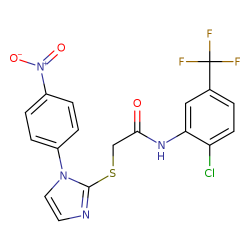N-[2-chloro-5-(trifluoromethyl)phenyl]-2-{[1-(4-nitrophenyl)-1H-imidazol-2-yl]sulfanyl}acetamide