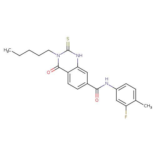 N-(3-fluoro-4-methylphenyl)-4-oxo-3-pentyl-2-sulfanylidene-1,2,3,4-tetrahydroquinazoline-7-carboxamide