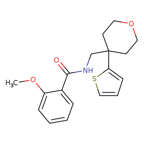 2-methoxy-N-{[4-(thiophen-2-yl)oxan-4-yl]methyl}benzamide