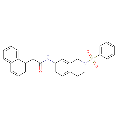 N-[2-(benzenesulfonyl)-1,2,3,4-tetrahydroisoquinolin-7-yl]-2-(naphthalen-1-yl)acetamide