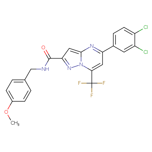 5-(3,4-dichlorophenyl)-N-(4-methoxybenzyl)-7-(trifluoromethyl)pyrazolo[1,5-a]pyrimidine-2-carboxamide