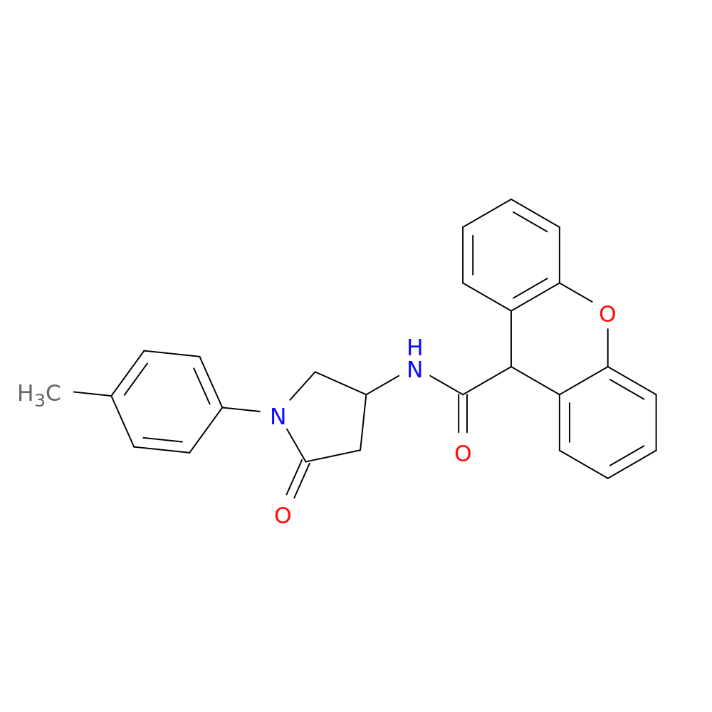 N-[1-(4-methylphenyl)-5-oxopyrrolidin-3-yl]-9H-xanthene-9-carboxamide