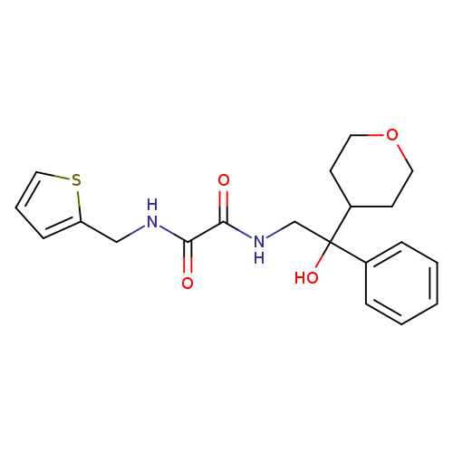 N'-[2-hydroxy-2-(oxan-4-yl)-2-phenylethyl]-N-[(thiophen-2-yl)methyl]ethanediamide