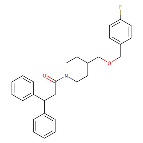 1-(4-{[(4-fluorophenyl)methoxy]methyl}piperidin-1-yl)-3,3-diphenylpropan-1-one