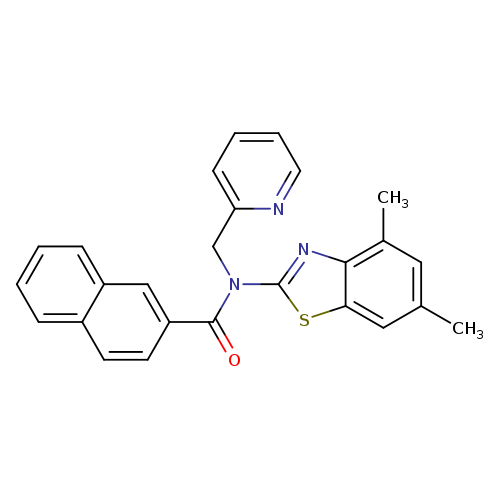 N-(4,6-dimethyl-1,3-benzothiazol-2-yl)-N-[(pyridin-2-yl)methyl]naphthalene-2-carboxamide