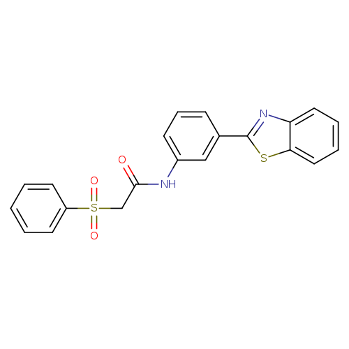 2-(benzenesulfonyl)-N-[3-(1,3-benzothiazol-2-yl)phenyl]acetamide