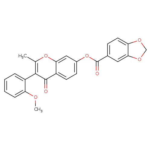 3-(2-methoxyphenyl)-2-methyl-4-oxo-4H-chromen-7-yl 2H-1,3-benzodioxole-5-carboxylate