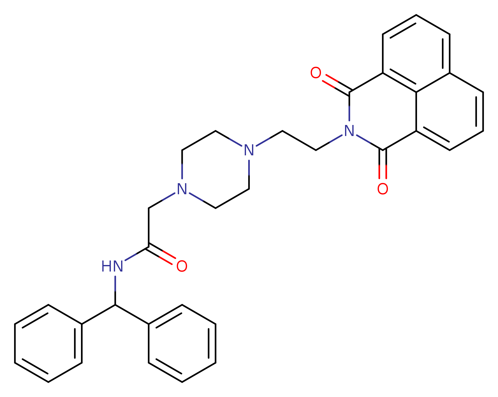 2-[4-(2-{2,4-dioxo-3-azatricyclo[7.3.1.0^{5,13}]trideca-1(13),5,7,9,11-pentaen-3-yl}ethyl)piperazin-1-yl]-N-(diphenylmethyl)acetamide