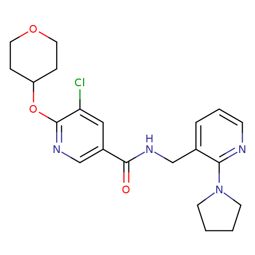 5-chloro-6-(oxan-4-yloxy)-N-{[2-(pyrrolidin-1-yl)pyridin-3-yl]methyl}pyridine-3-carboxamide