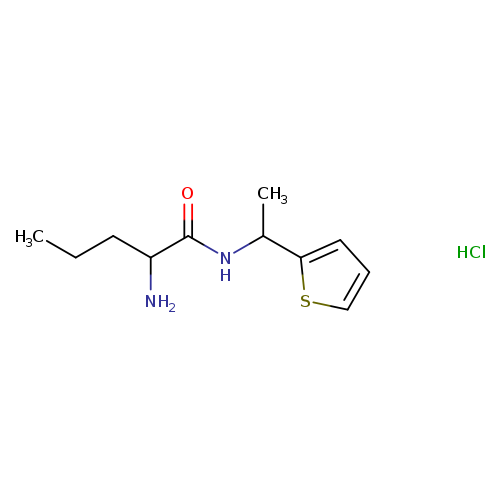 2-amino-N-[1-(thiophen-2-yl)ethyl]pentanamide hydrochloride