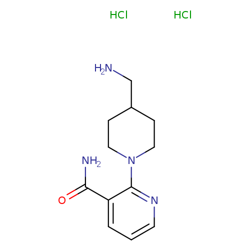 2-[4-(aminomethyl)piperidin-1-yl]pyridine-3-carboxamide dihydrochloride