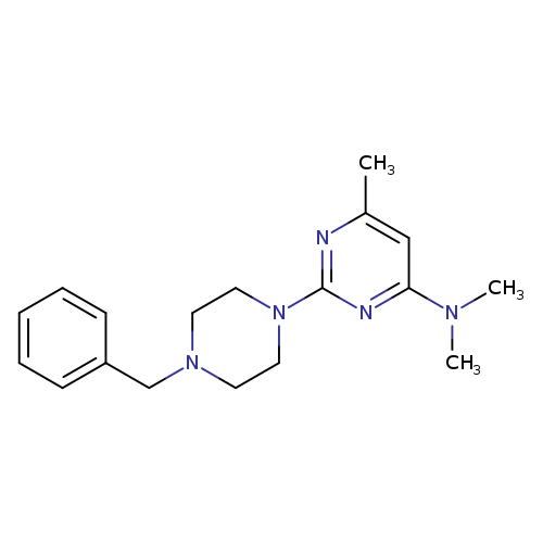 2-(4-benzylpiperazin-1-yl)-N,N,6-trimethylpyrimidin-4-amine