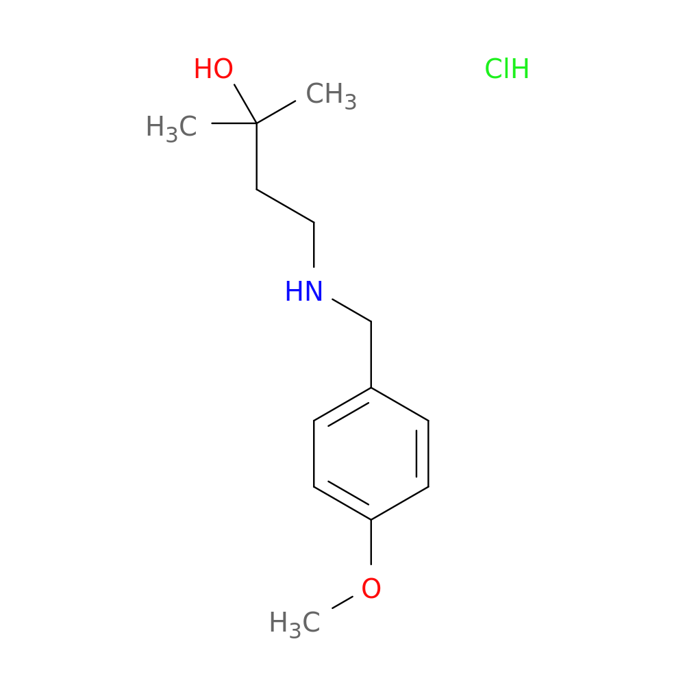 4-{[(4-methoxyphenyl)methyl]amino}-2-methylbutan-2-ol hydrochloride
