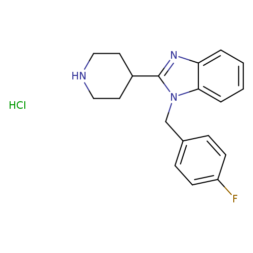 1H-Benzimidazole, 1-[(4-fluorophenyl)methyl]-2-(4-piperidinyl)-, hydrochloride (1:1)