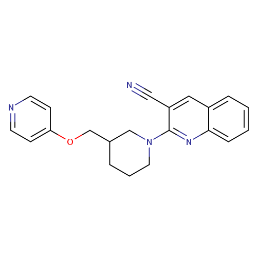 2-{3-[(pyridin-4-yloxy)methyl]piperidin-1-yl}quinoline-3-carbonitrile