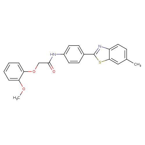 2-(2-methoxyphenoxy)-N-[4-(6-methyl-1,3-benzothiazol-2-yl)phenyl]acetamide