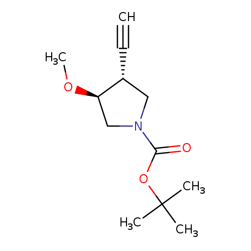 rac-tert-butyl (3R,4S)-3-ethynyl-4-methoxypyrrolidine-1-carboxylate, trans