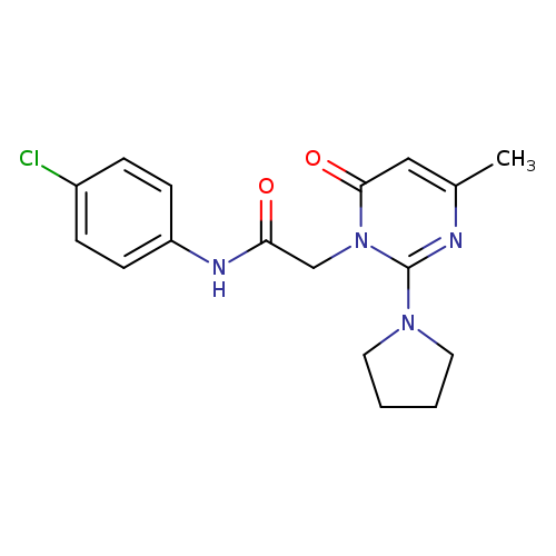 N-(4-chlorophenyl)-2-[4-methyl-6-oxo-2-(pyrrolidin-1-yl)-1,6-dihydropyrimidin-1-yl]acetamide
