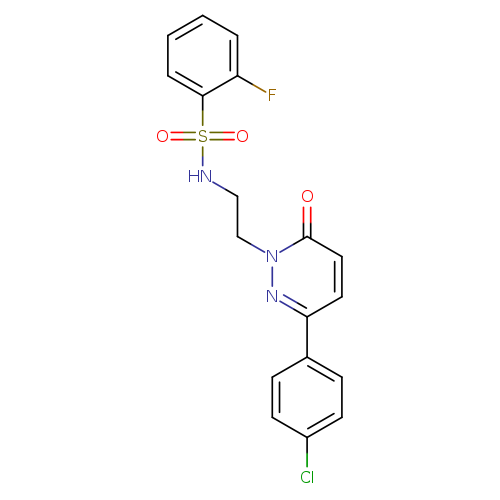 N-{2-[3-(4-chlorophenyl)-6-oxo-1,6-dihydropyridazin-1-yl]ethyl}-2-fluorobenzene-1-sulfonamide