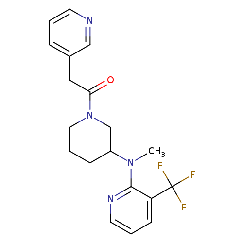 1-(3-{methyl[3-(trifluoromethyl)pyridin-2-yl]amino}piperidin-1-yl)-2-(pyridin-3-yl)ethan-1-one