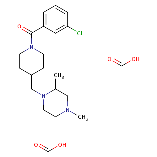 1-{[1-(3-chlorobenzoyl)piperidin-4-yl]methyl}-2,4-dimethylpiperazine; bis(formic acid)