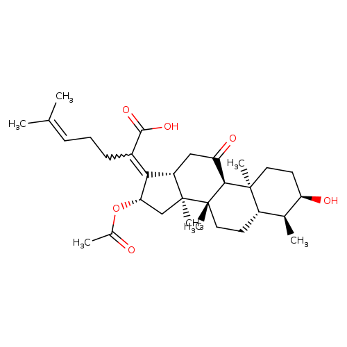 29-Nordammara-17(20),24-dien-21-oic acid, 16-(acetyloxy)-3-hydroxy-11-oxo-, (3α,4α,8α,9β,13α,14β,16β,17Z)-