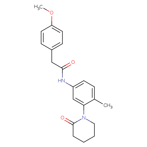 2-(4-methoxyphenyl)-N-[4-methyl-3-(2-oxopiperidin-1-yl)phenyl]acetamide