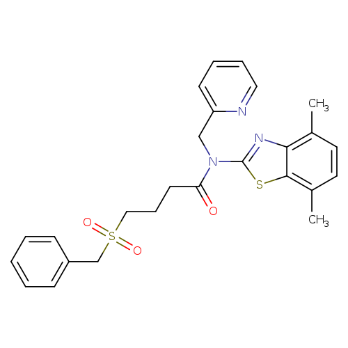 N-(4,7-dimethyl-1,3-benzothiazol-2-yl)-4-phenylmethanesulfonyl-N-[(pyridin-2-yl)methyl]butanamide