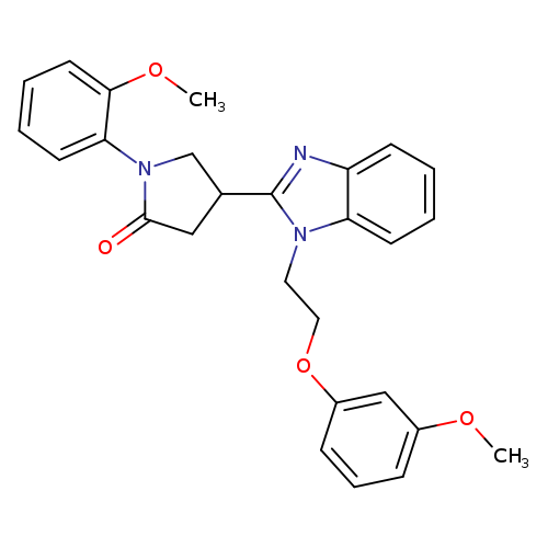 4-{1-[2-(3-methoxyphenoxy)ethyl]-1H-1,3-benzodiazol-2-yl}-1-(2-methoxyphenyl)pyrrolidin-2-one