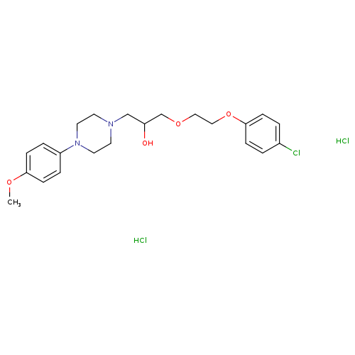 1-[2-(4-chlorophenoxy)ethoxy]-3-[4-(4-methoxyphenyl)piperazin-1-yl]propan-2-ol dihydrochloride