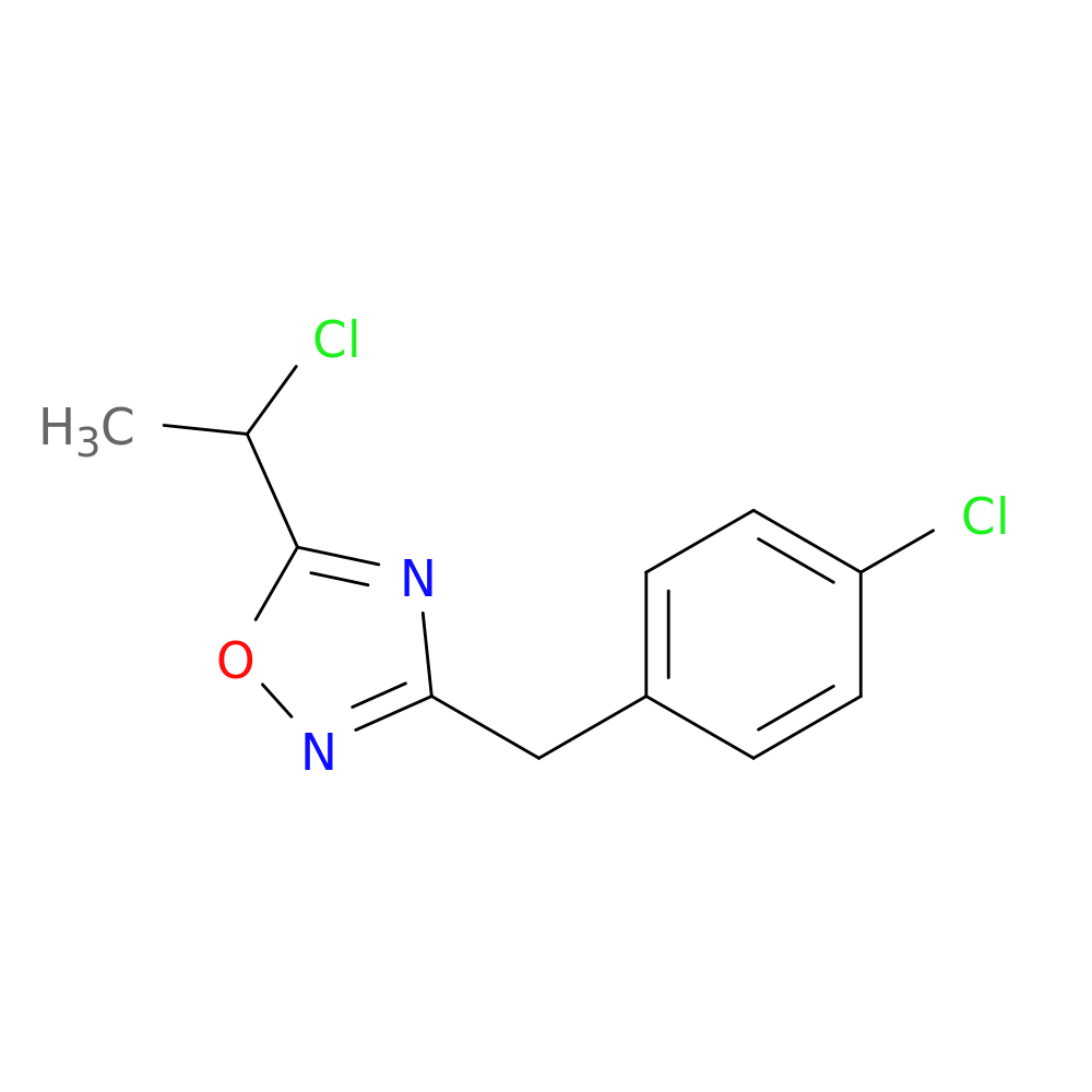 5-(1-chloroethyl)-3-[(4-chlorophenyl)methyl]-1,2,4-oxadiazole