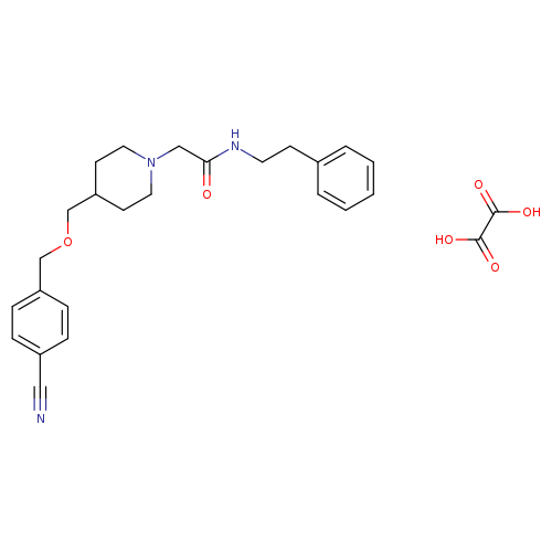 2-(4-{[(4-cyanophenyl)methoxy]methyl}piperidin-1-yl)-N-(2-phenylethyl)acetamide; oxalic acid